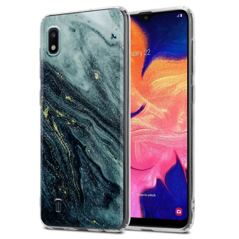 Cadorabo Hülle kompatibel mit Samsung Galaxy A10 / M10 Schutzhülle aus TPU Silikon mit Muster Mosaik