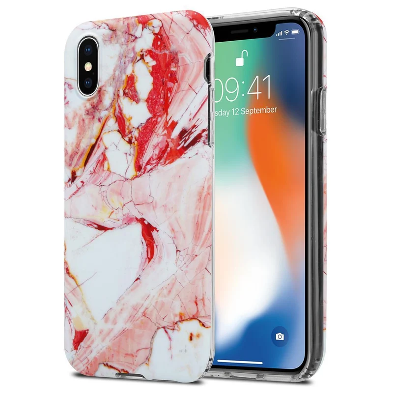 Cadorabo Hülle kompatibel mit Apple iPhone XS MAX Schutzhülle aus TPU Silikon mit Muster Mosaik