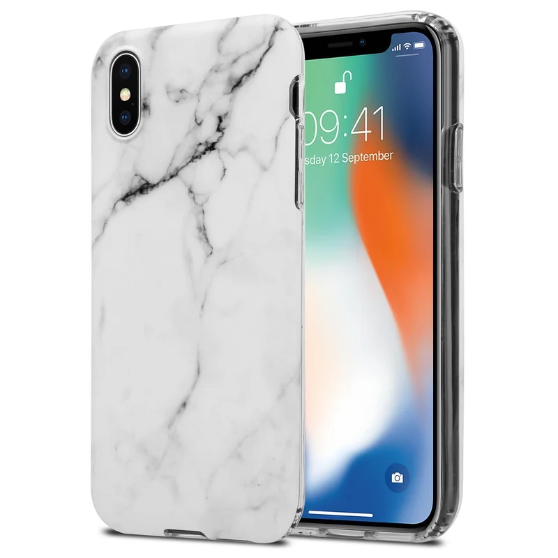 Cadorabo Hülle kompatibel mit Apple iPhone XS MAX Schutzhülle aus TPU Silikon mit Muster Mosaik
