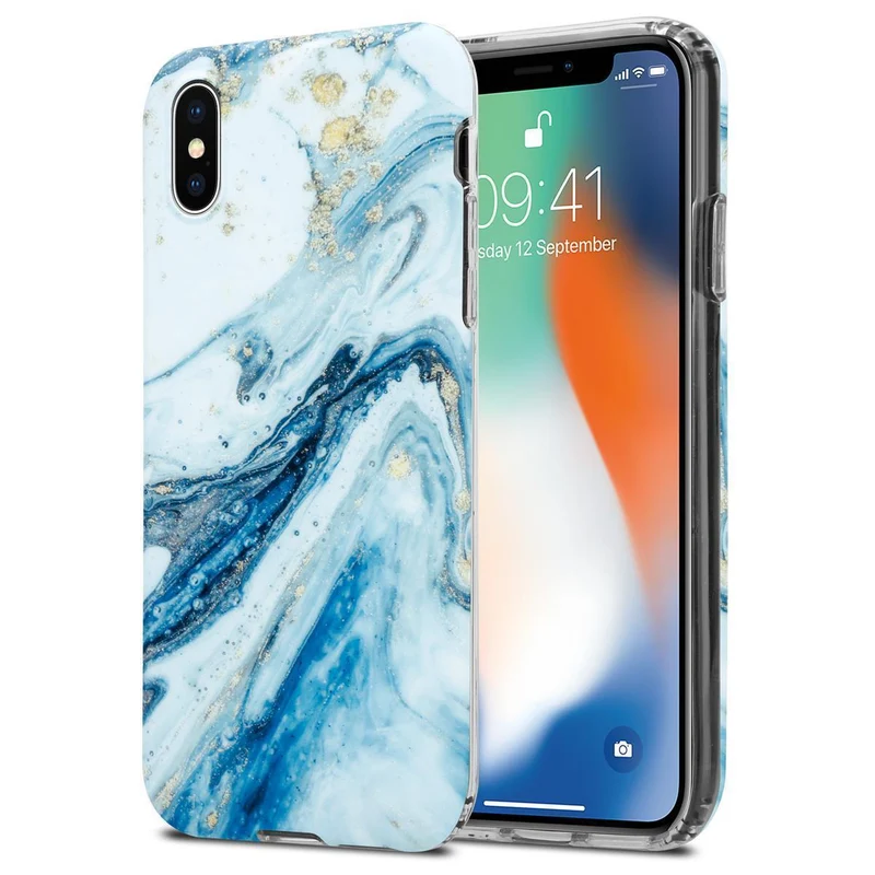 Cadorabo Hülle kompatibel mit Apple iPhone XS MAX Schutzhülle aus TPU Silikon mit Muster Mosaik