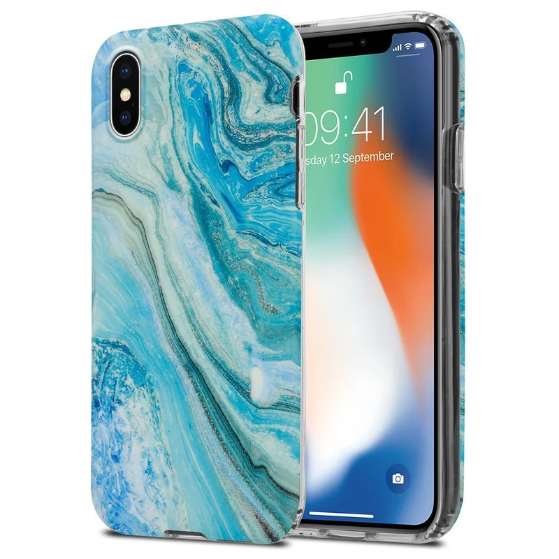 Cadorabo Hülle kompatibel mit Apple iPhone XS MAX Schutzhülle aus TPU Silikon mit Muster Mosaik