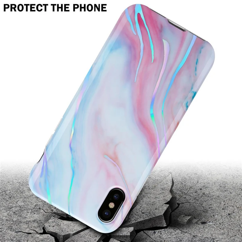 Cadorabo Hülle kompatibel mit Apple iPhone XS MAX Schutzhülle aus TPU Silikon mit Muster Mosaik