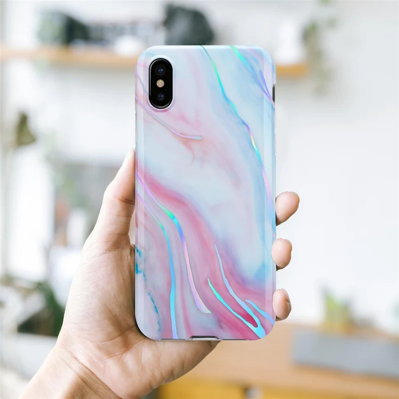 Cadorabo Hülle kompatibel mit Apple iPhone XS MAX Schutzhülle aus TPU Silikon mit Muster Mosaik