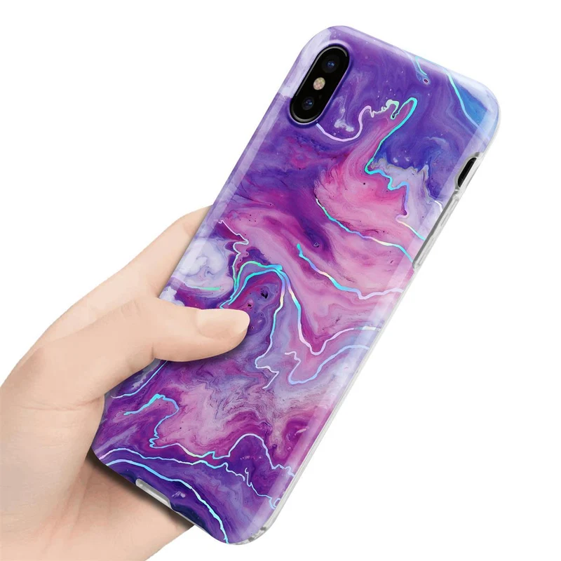 Cadorabo Hülle kompatibel mit Apple iPhone XS MAX Schutzhülle aus TPU Silikon mit Muster Mosaik