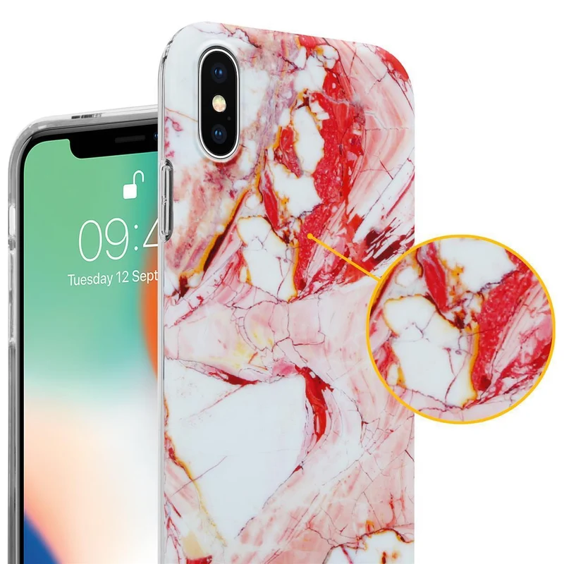 Cadorabo Hülle kompatibel mit Apple iPhone XS MAX Schutzhülle aus TPU Silikon mit Muster Mosaik