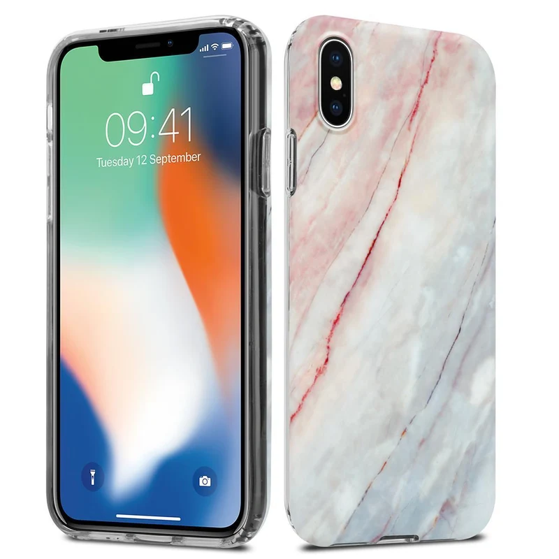 Cadorabo Hülle kompatibel mit Apple iPhone XS MAX Schutzhülle aus TPU Silikon mit Muster Mosaik