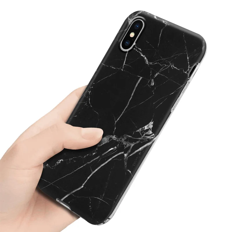 Cadorabo Hülle kompatibel mit Apple iPhone XS MAX Schutzhülle aus TPU Silikon mit Muster Mosaik
