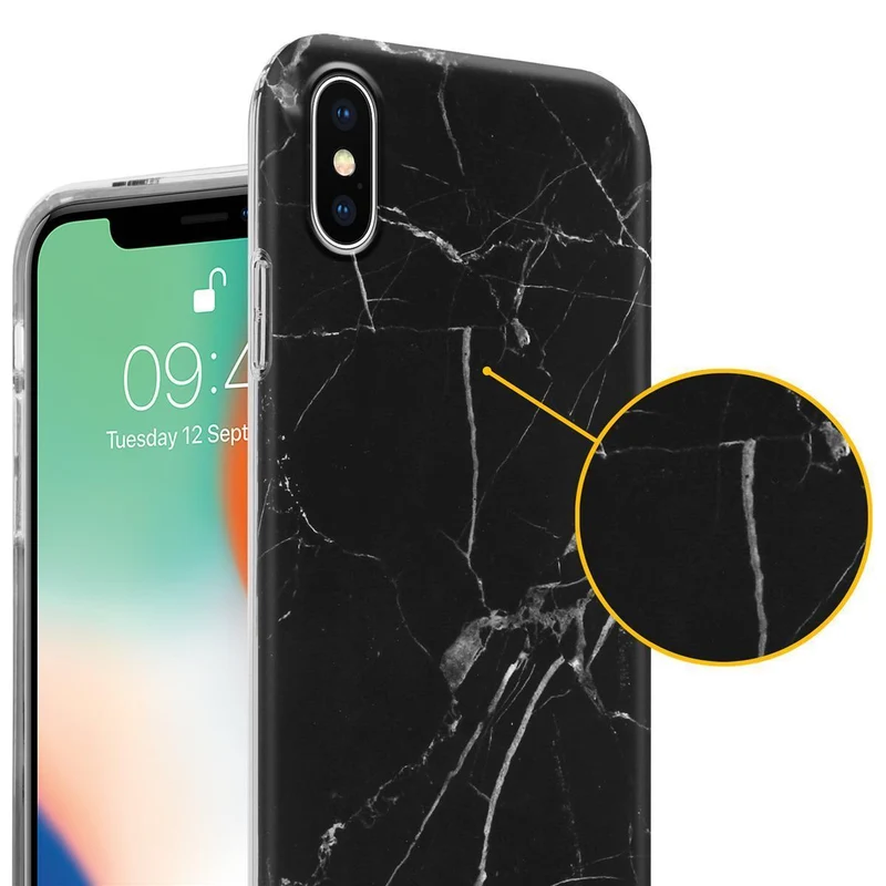 Cadorabo Hülle kompatibel mit Apple iPhone XS MAX Schutzhülle aus TPU Silikon mit Muster Mosaik