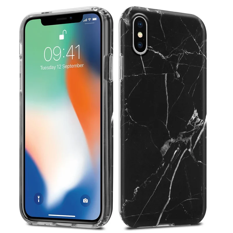 Cadorabo Hülle kompatibel mit Apple iPhone XS MAX Schutzhülle aus TPU Silikon mit Muster Mosaik