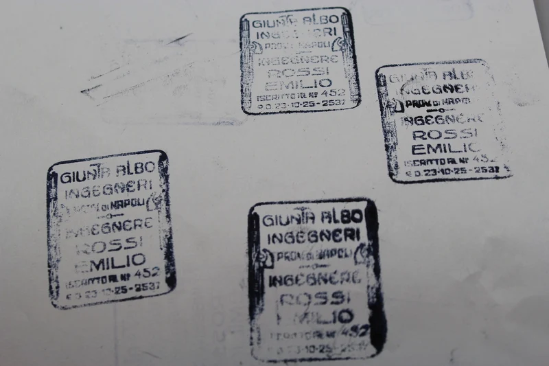 Stempel des zwanzigjährigen Registers der Ingenieure