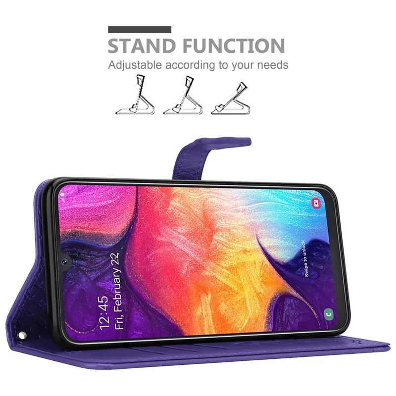 Cadorabo Hülle kompatibel mit Samsung Galaxy A50 4G / A50s / A30s Niedliche Hunde und Katzen - Schutzhülle mit Standfunktion und Kartenfächern