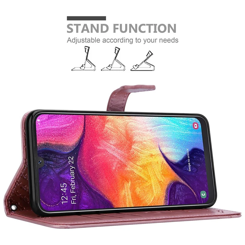 Cadorabo Hülle kompatibel mit Samsung Galaxy A50 4G / A50s / A30s Niedliche Hunde und Katzen - Schutzhülle mit Standfunktion und Kartenfächern