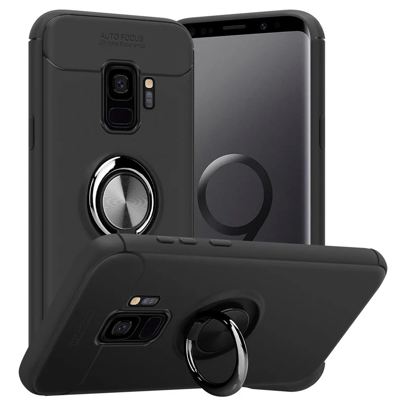 Cadorabo Hülle kompatibel mit Samsung Galaxy S9 Schutzhülle mit Fokus Ring aus TPU Silikon