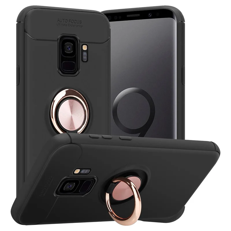 Cadorabo Hülle kompatibel mit Samsung Galaxy S9 Schutzhülle mit Fokus Ring aus TPU Silikon