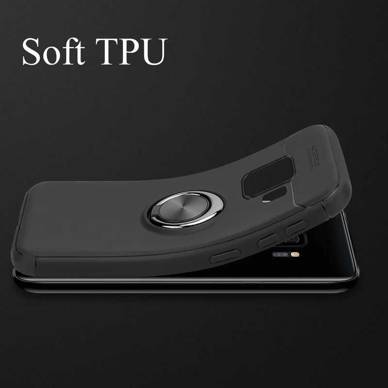 Cadorabo Hülle kompatibel mit Samsung Galaxy S9 Schutzhülle mit Fokus Ring aus TPU Silikon