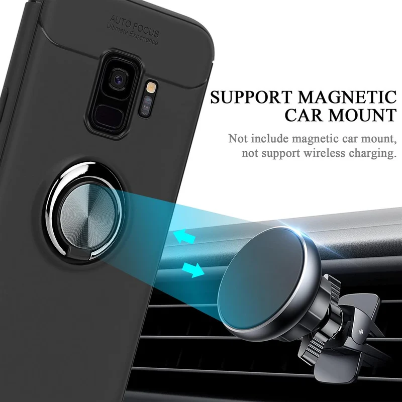 Cadorabo Hülle kompatibel mit Samsung Galaxy S9 Schutzhülle mit Fokus Ring aus TPU Silikon