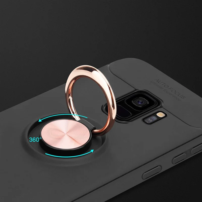 Cadorabo Hülle kompatibel mit Samsung Galaxy S9 Schutzhülle mit Fokus Ring aus TPU Silikon