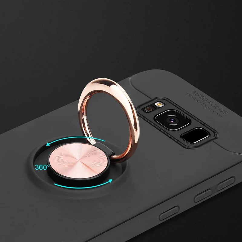 Cadorabo Hülle kompatibel mit Samsung Galaxy S8 Schutzhülle mit Fokus Ring aus TPU Silikon