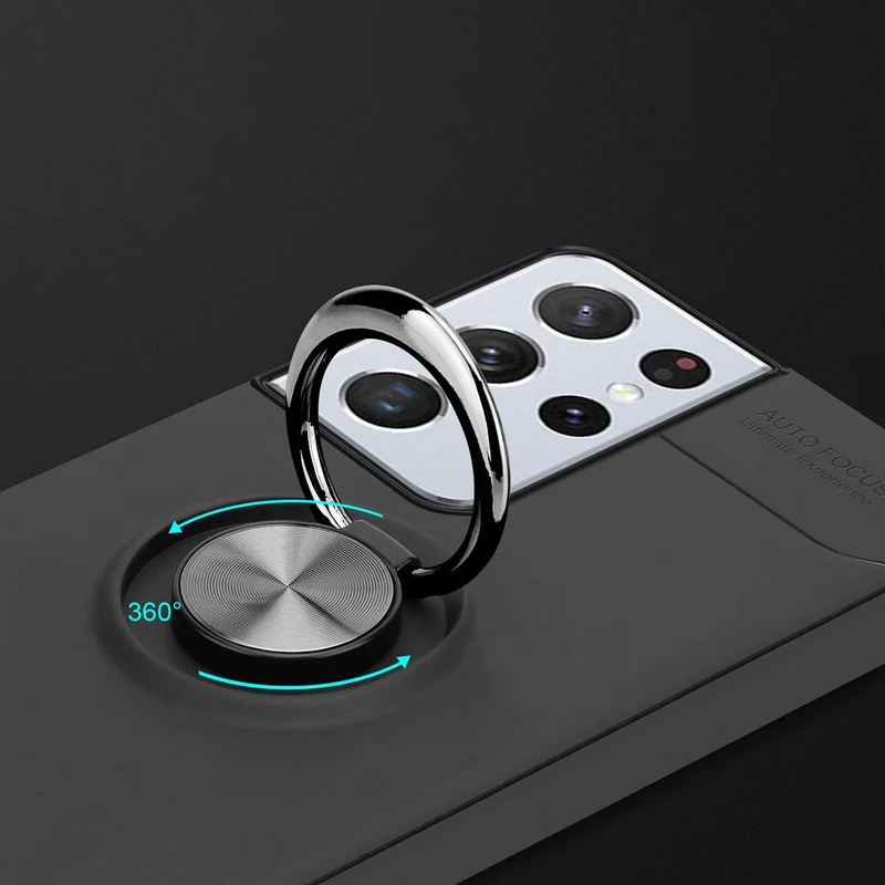 Cadorabo Hülle kompatibel mit Samsung Galaxy S21 ULTRA Schutzhülle mit Fokus Ring aus TPU Silikon