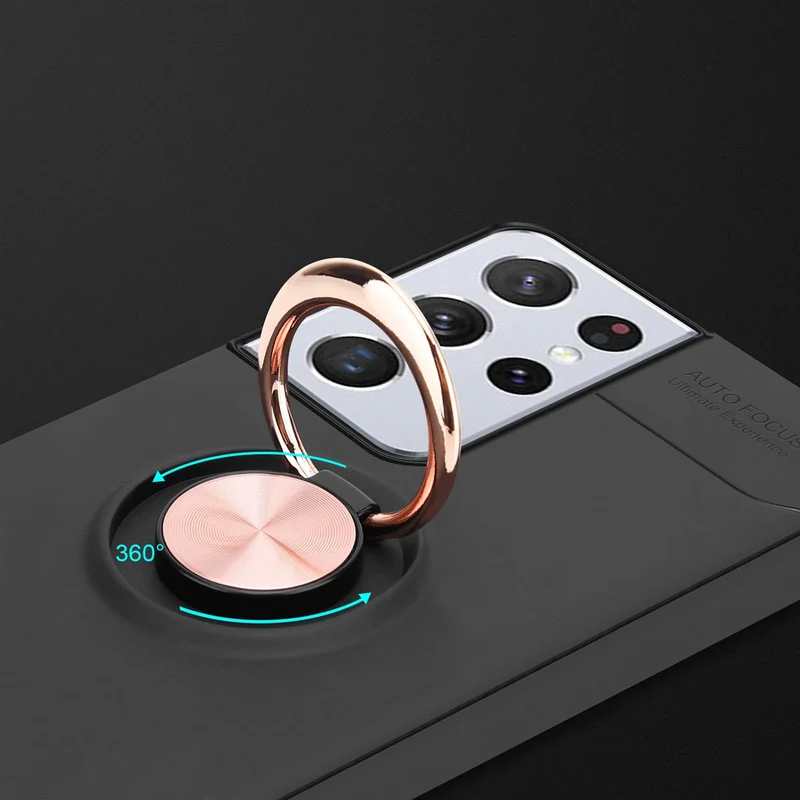 Cadorabo Hülle kompatibel mit Samsung Galaxy S21 ULTRA Schutzhülle mit Fokus Ring aus TPU Silikon