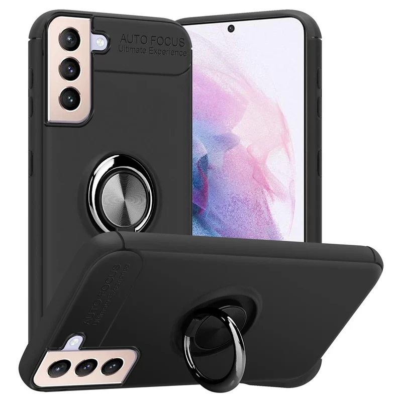 Cadorabo Hülle kompatibel mit Samsung Galaxy S21 PLUS Schutzhülle mit Fokus Ring aus TPU Silikon
