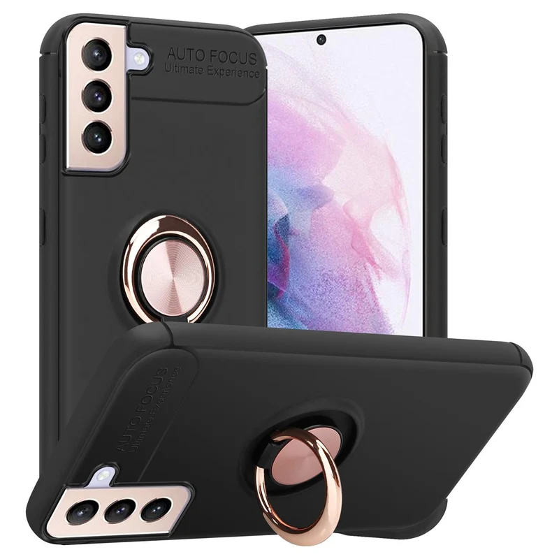 Cadorabo Hülle kompatibel mit Samsung Galaxy S21 PLUS Schutzhülle mit Fokus Ring aus TPU Silikon