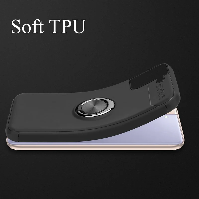 Cadorabo Hülle kompatibel mit Samsung Galaxy S21 PLUS Schutzhülle mit Fokus Ring aus TPU Silikon