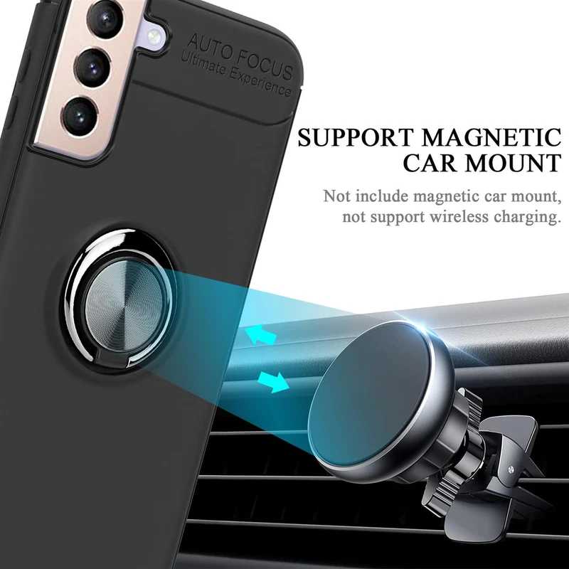 Cadorabo Hülle kompatibel mit Samsung Galaxy S21 PLUS Schutzhülle mit Fokus Ring aus TPU Silikon