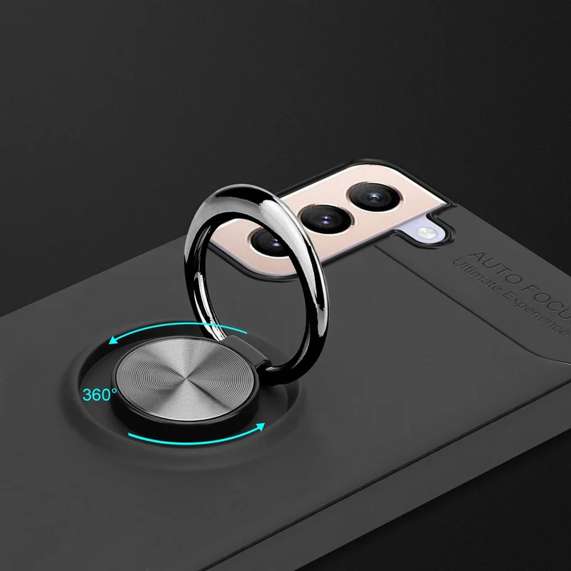 Cadorabo Hülle kompatibel mit Samsung Galaxy S21 PLUS Schutzhülle mit Fokus Ring aus TPU Silikon