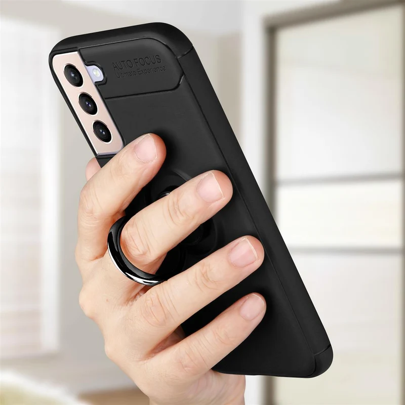 Cadorabo Hülle kompatibel mit Samsung Galaxy S21 PLUS Schutzhülle mit Fokus Ring aus TPU Silikon