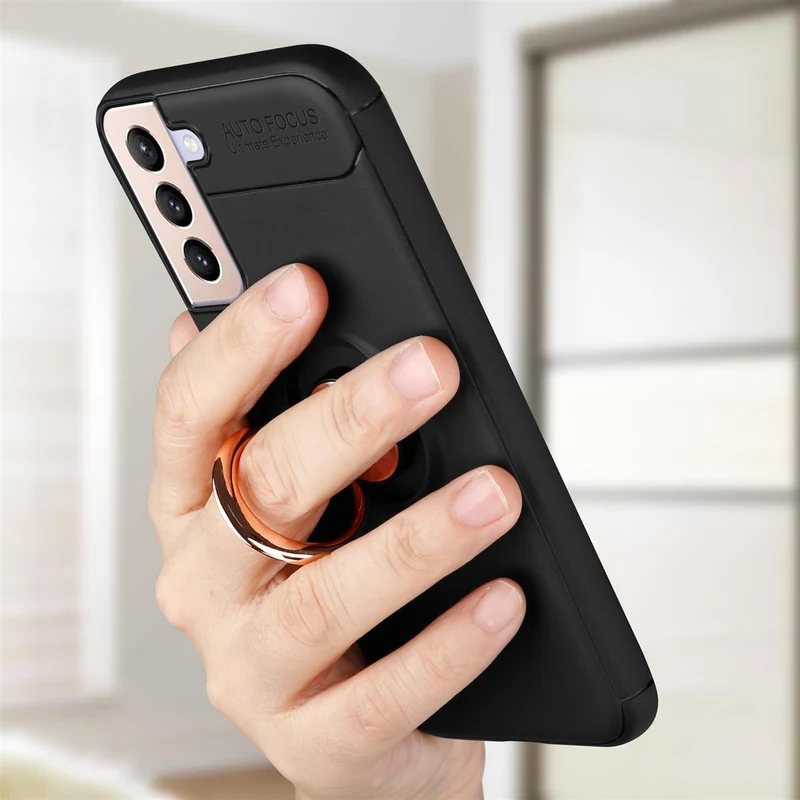 Cadorabo Hülle kompatibel mit Samsung Galaxy S21 PLUS Schutzhülle mit Fokus Ring aus TPU Silikon