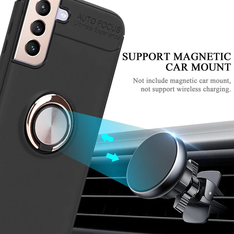 Cadorabo Hülle kompatibel mit Samsung Galaxy S21 PLUS Schutzhülle mit Fokus Ring aus TPU Silikon