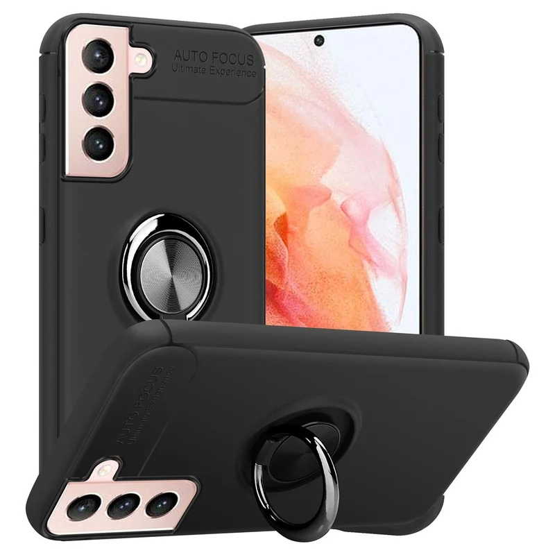 Cadorabo Hülle kompatibel mit Samsung Galaxy S21 5G Schutzhülle mit Fokus Ring aus TPU Silikon