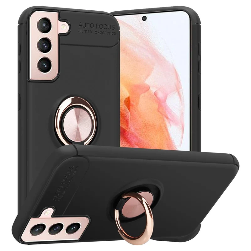 Cadorabo Hülle kompatibel mit Samsung Galaxy S21 5G Schutzhülle mit Fokus Ring aus TPU Silikon