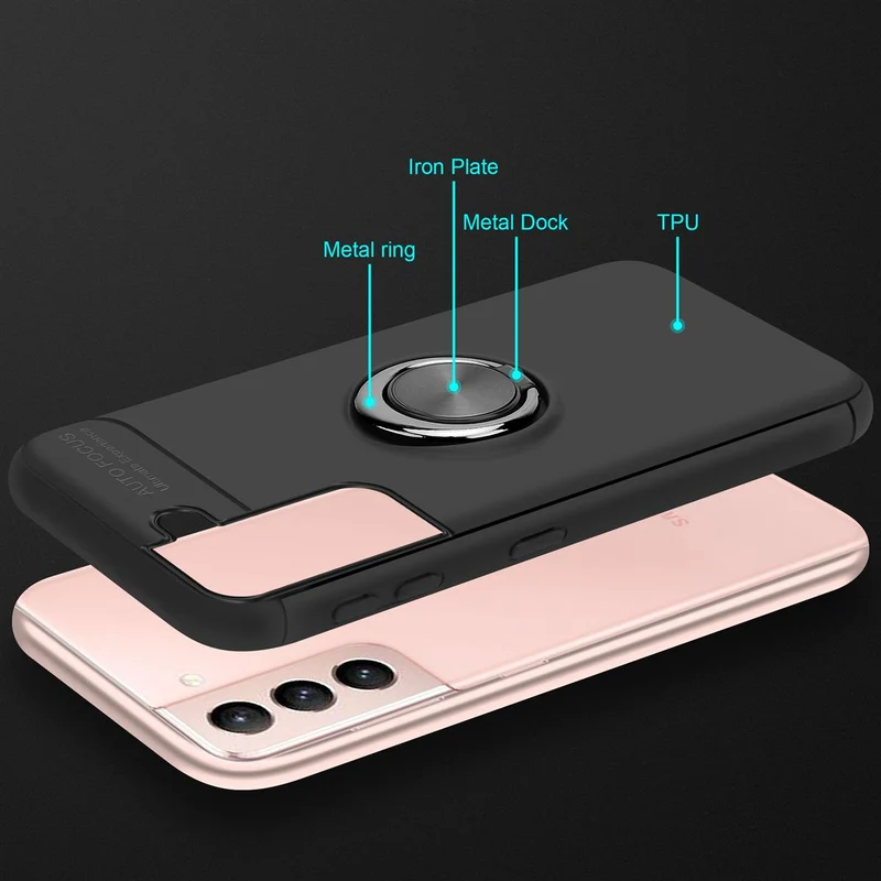 Cadorabo Hülle kompatibel mit Samsung Galaxy S21 5G Schutzhülle mit Fokus Ring aus TPU Silikon