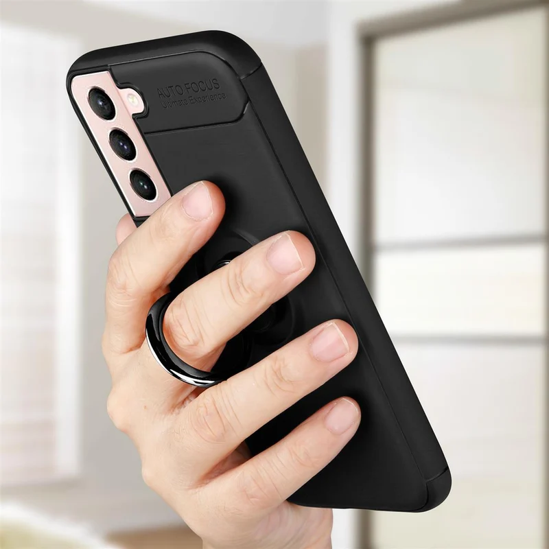 Cadorabo Hülle kompatibel mit Samsung Galaxy S21 5G Schutzhülle mit Fokus Ring aus TPU Silikon