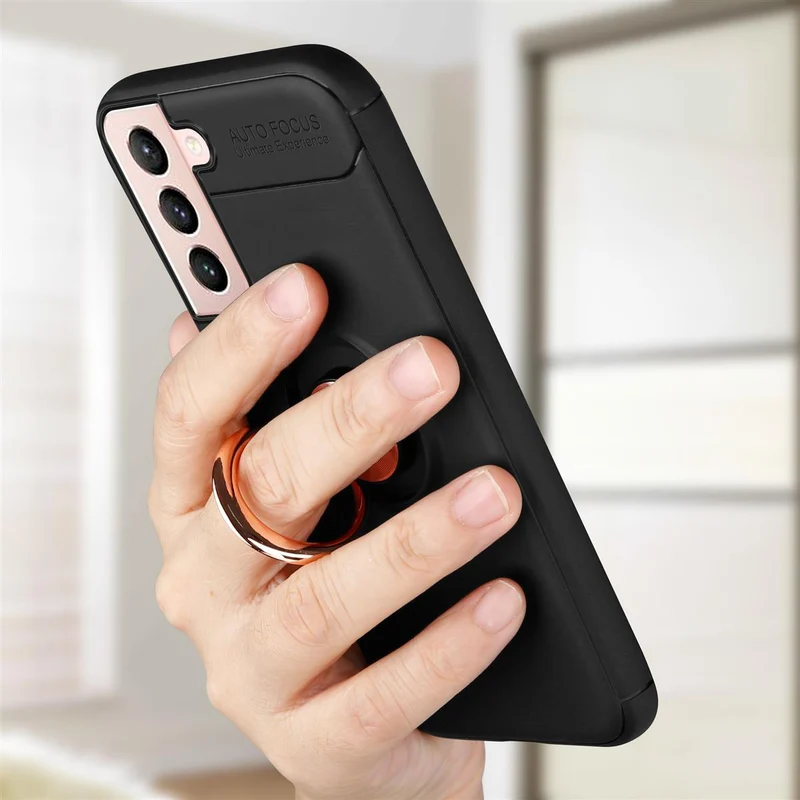 Cadorabo Hülle kompatibel mit Samsung Galaxy S21 5G Schutzhülle mit Fokus Ring aus TPU Silikon