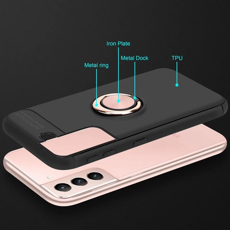 Cadorabo Hülle kompatibel mit Samsung Galaxy S21 5G Schutzhülle mit Fokus Ring aus TPU Silikon