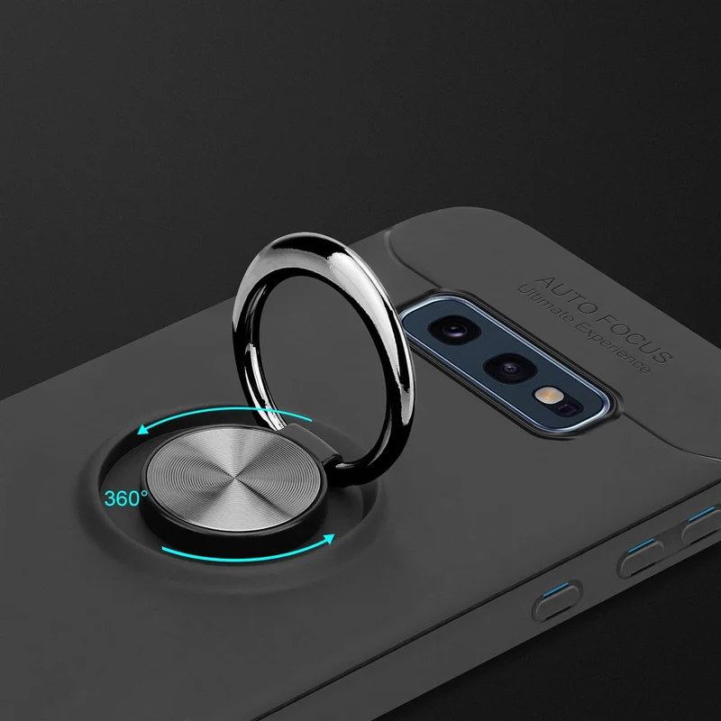 Cadorabo Hülle kompatibel mit Samsung Galaxy S10e Schutzhülle mit Fokus Ring aus TPU Silikon