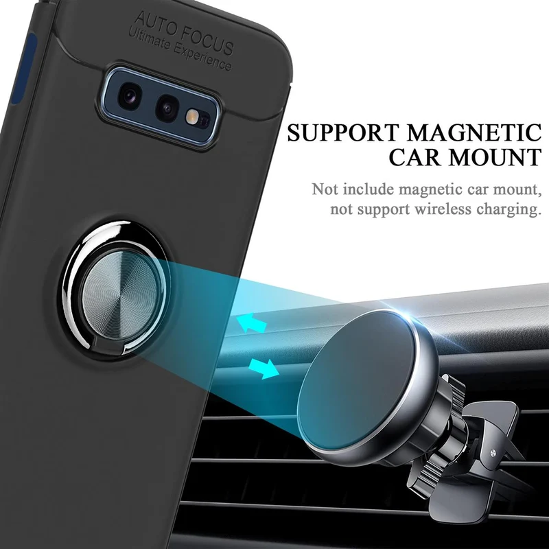 Cadorabo Hülle kompatibel mit Samsung Galaxy S10e Schutzhülle mit Fokus Ring aus TPU Silikon