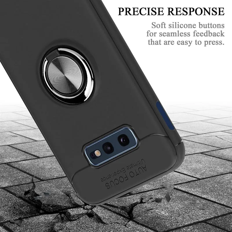 Cadorabo Hülle kompatibel mit Samsung Galaxy S10e Schutzhülle mit Fokus Ring aus TPU Silikon