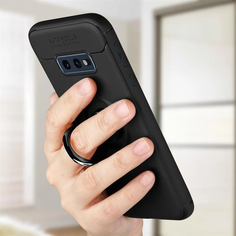 Cadorabo Hülle kompatibel mit Samsung Galaxy S10e Schutzhülle mit Fokus Ring aus TPU Silikon