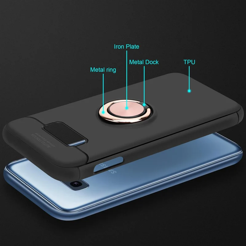 Cadorabo Hülle kompatibel mit Samsung Galaxy S10e Schutzhülle mit Fokus Ring aus TPU Silikon
