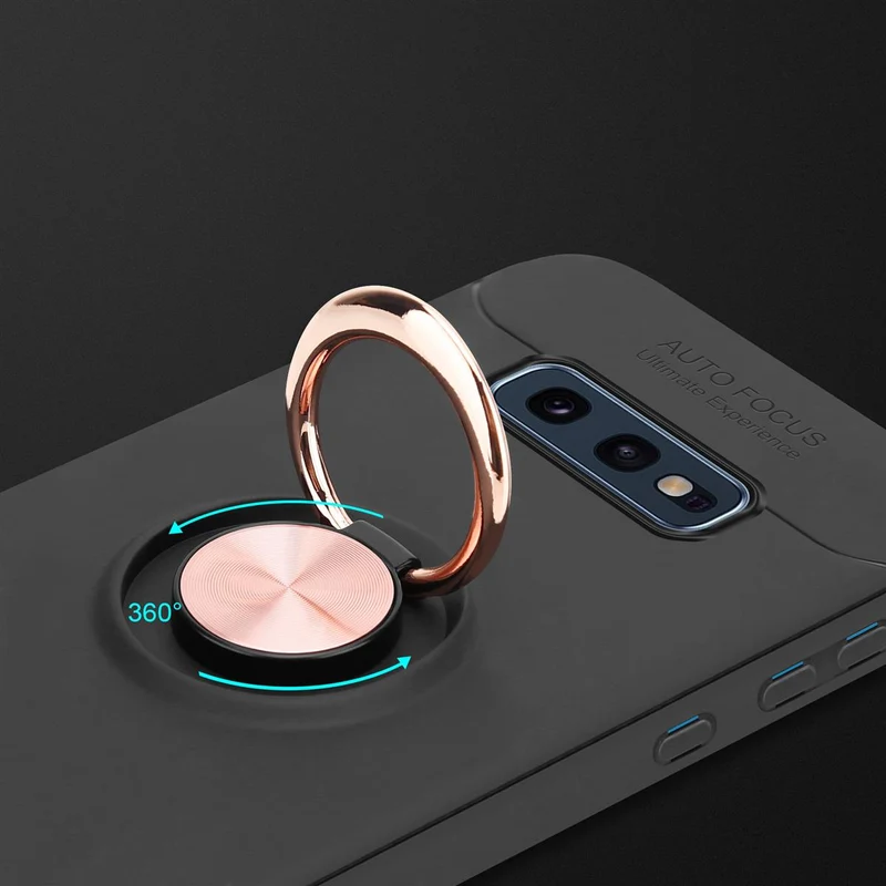 Cadorabo Hülle kompatibel mit Samsung Galaxy S10e Schutzhülle mit Fokus Ring aus TPU Silikon