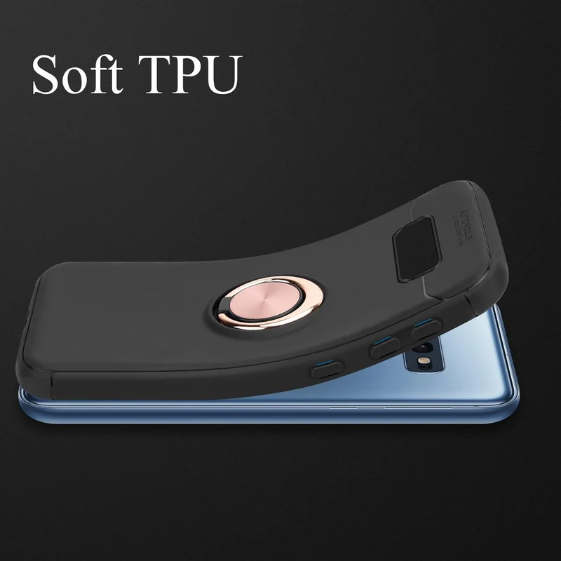 Cadorabo Hülle kompatibel mit Samsung Galaxy S10e Schutzhülle mit Fokus Ring aus TPU Silikon