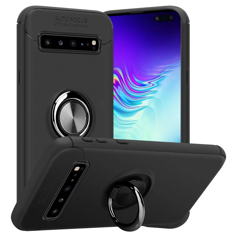 Cadorabo Hülle kompatibel mit Samsung Galaxy S10 5G Schutzhülle mit Fokus Ring aus TPU Silikon