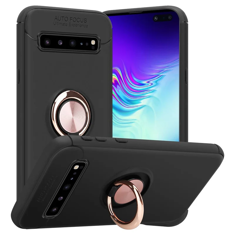 Cadorabo Hülle kompatibel mit Samsung Galaxy S10 5G Schutzhülle mit Fokus Ring aus TPU Silikon
