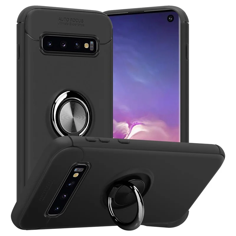 Cadorabo Hülle kompatibel mit Samsung Galaxy S10 4G Schutzhülle mit Fokus Ring aus TPU Silikon