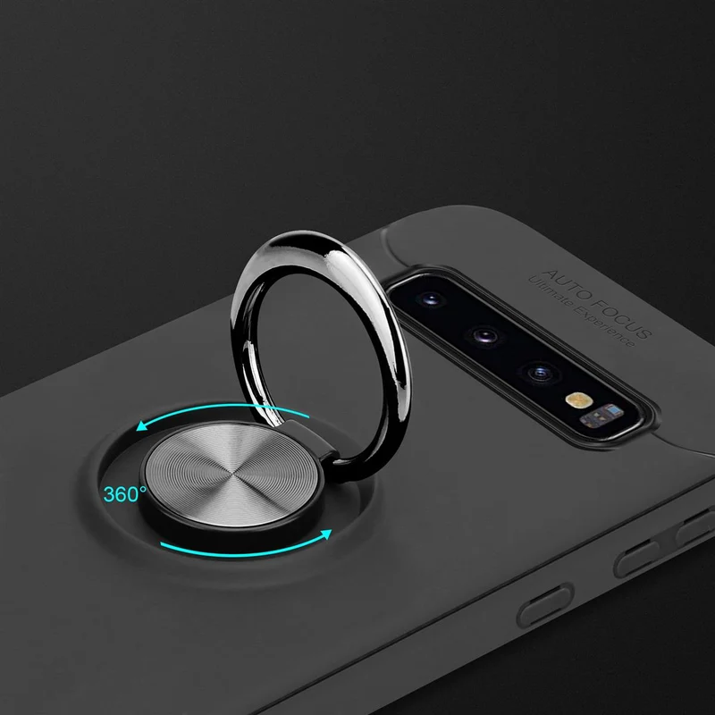 Cadorabo Hülle kompatibel mit Samsung Galaxy S10 4G Schutzhülle mit Fokus Ring aus TPU Silikon