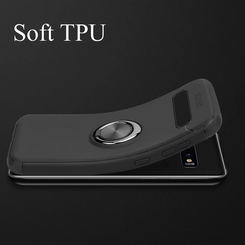 Cadorabo Hülle kompatibel mit Samsung Galaxy S10 4G Schutzhülle mit Fokus Ring aus TPU Silikon